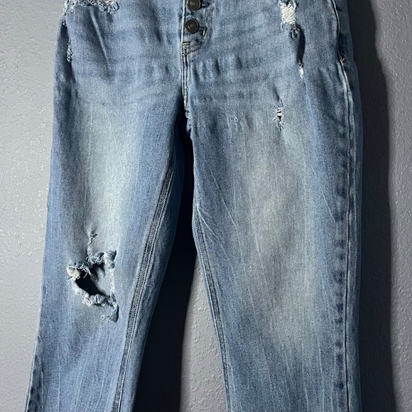 Abercrombie & Fitch Mom Jeans Womens 27/4s Short Distressed Frayed Hem High Rise - Picture 9 of 9